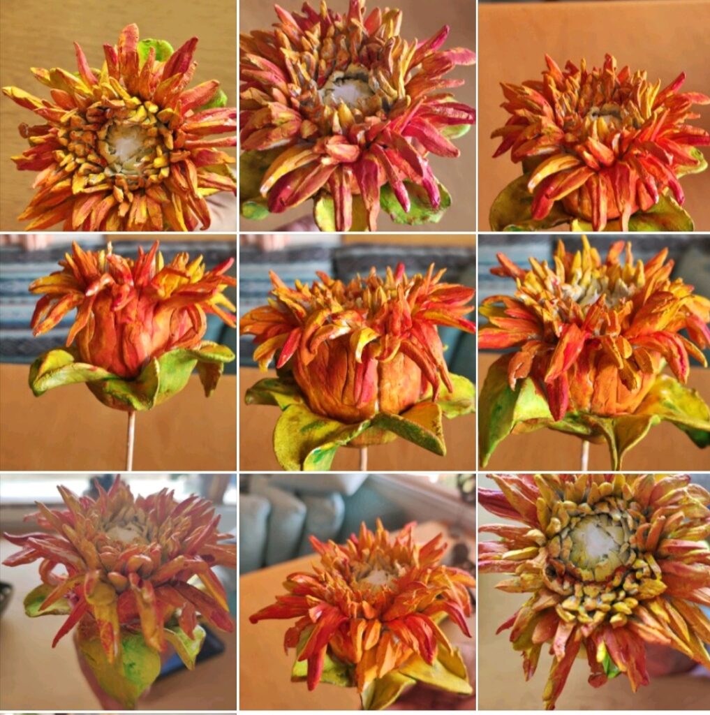 Creation of a flower