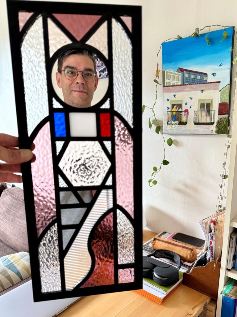Lead free stained glass
