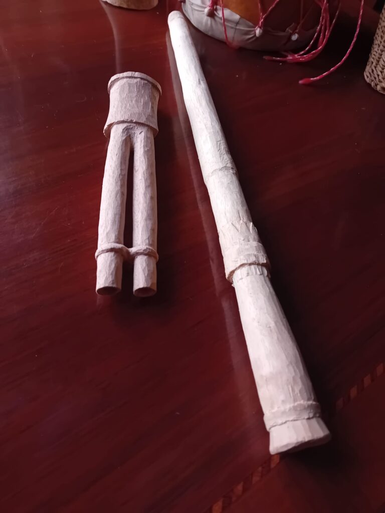 Flute carved