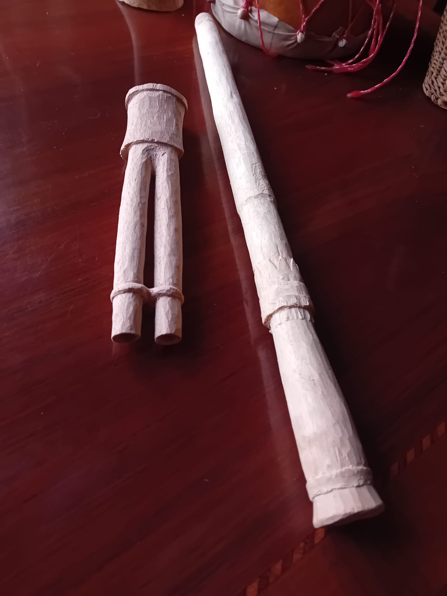 Flute carved